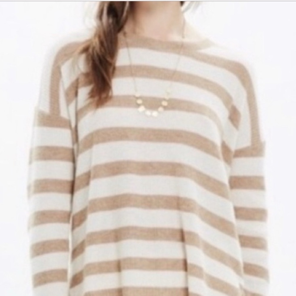 Chadwicks Layered Sweater (Tan Stripe)